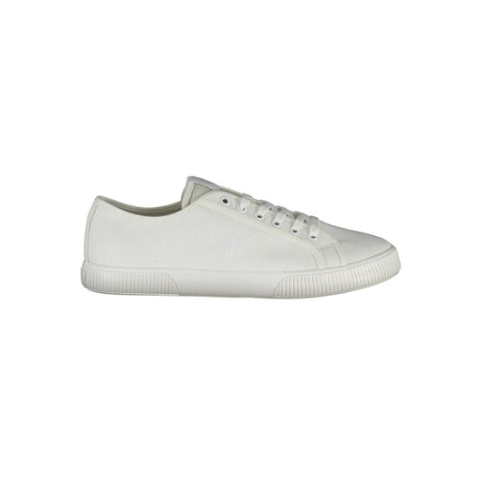 Calvin Klein White Cotton Men Sneaker