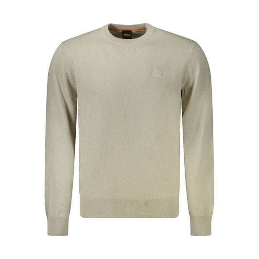 Hugo Boss Beige Cotton Men Sweater