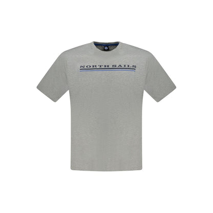 North Sails Gray Cotton Men T-Shirt