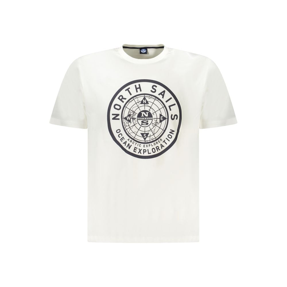 North Sails White Cotton Men T-Shirt