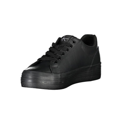 Calvin Klein Black Leather Women Sneaker