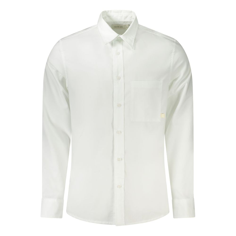 Calvin Klein White Cotton Men Shirt