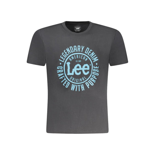 Lee Black Cotton Men T-Shirt