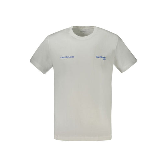 Calvin Klein White Cotton Men T-Shirt