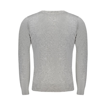 Cavalli Class Gray Viscose Men Sweater