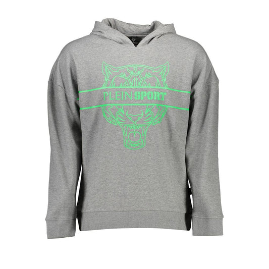 Plein Sport Gray Cotton Men Sweatshirt