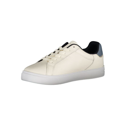 Tommy Hilfiger Beige Leather Women Sneaker