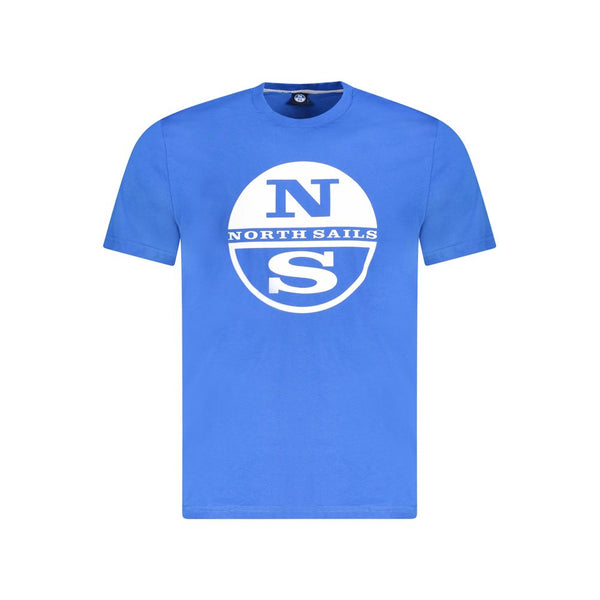 North Sails Blue Cotton Men T-Shirt