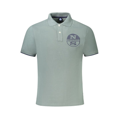 North Sails Green Cotton Men Polo Shirt