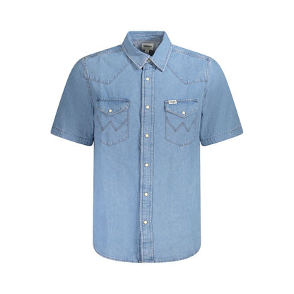 Wrangler Light Blue Cotton Shirt