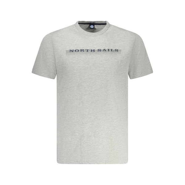 North Sails Gray Cotton Men T-Shirt