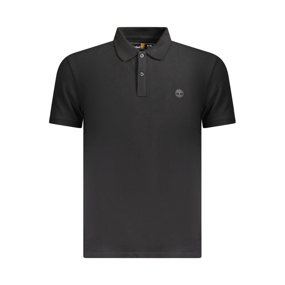 Timberland Black Cotton Men Polo Shirt