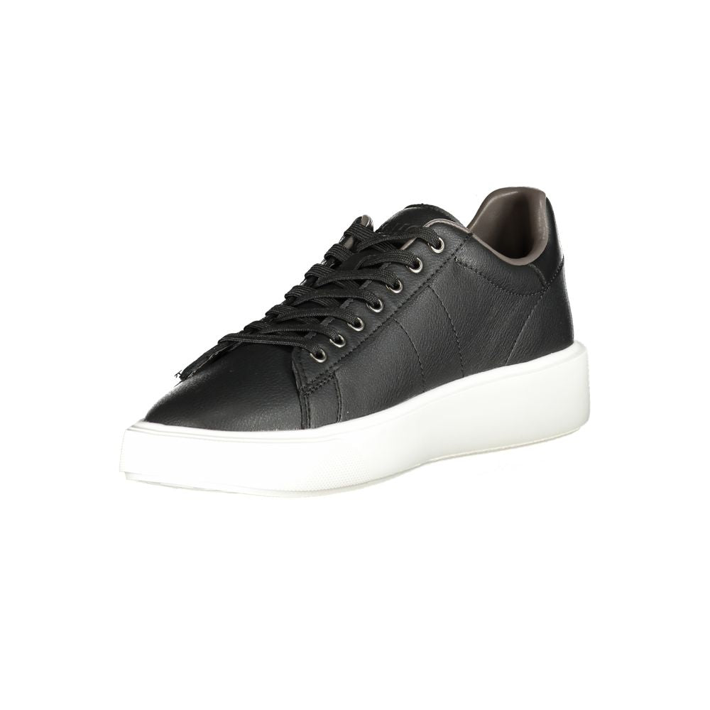 Blauer Black Leather Men Sneaker