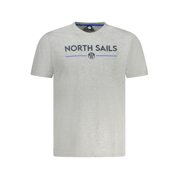 North Sails Gray Cotton Men T-Shirt