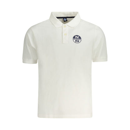 North Sails White Cotton Men Polo