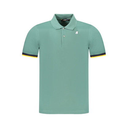 K-WAY Green Cotton Men Polo Shirt