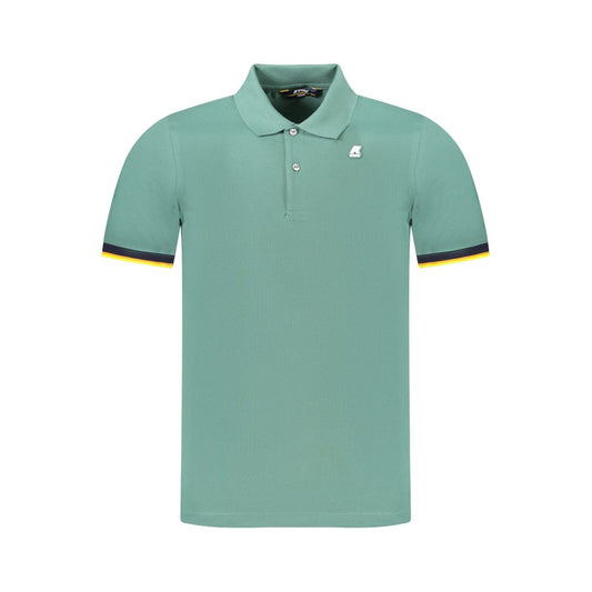 K-WAY Green Cotton Men Polo Shirt