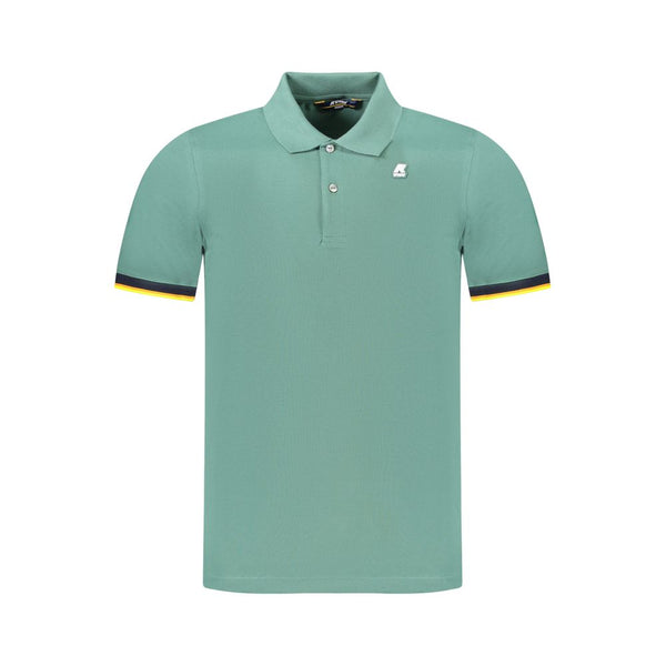 K-WAY Green Cotton Men Polo Shirt