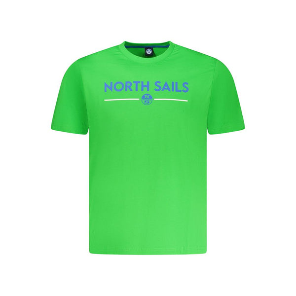 North Sails Green Cotton Men T-Shirt