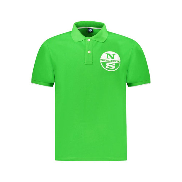 North Sails Green Cotton Men Polo Shirt