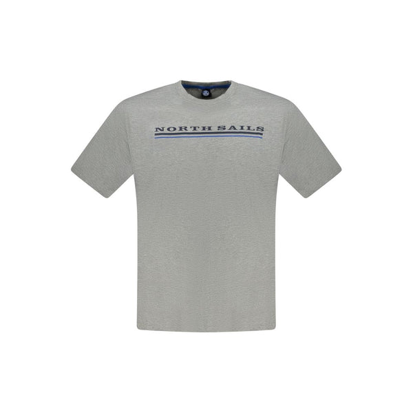 North Sails Gray Cotton Men T-Shirt