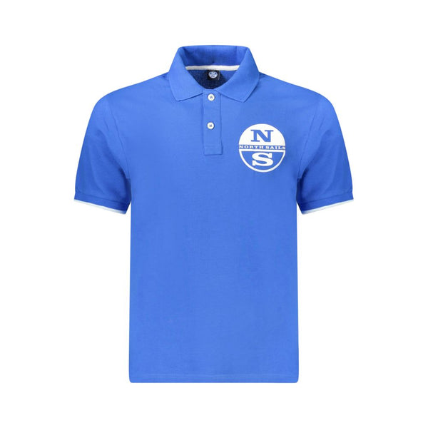 North Sails Blue Cotton Men Polo Shirt