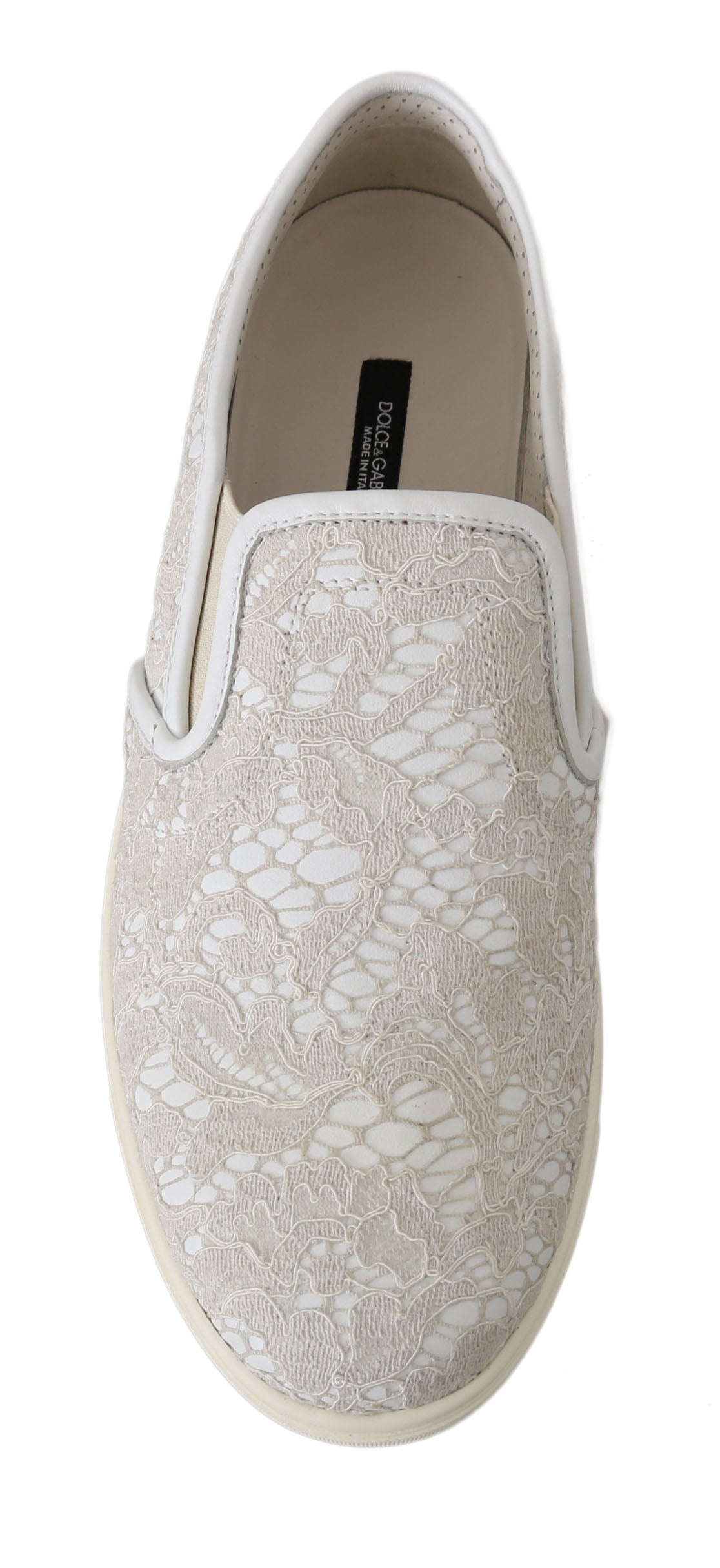 Dolce & Gabbana Elegant Off White Loafers for Ladies - EU35/US4.5