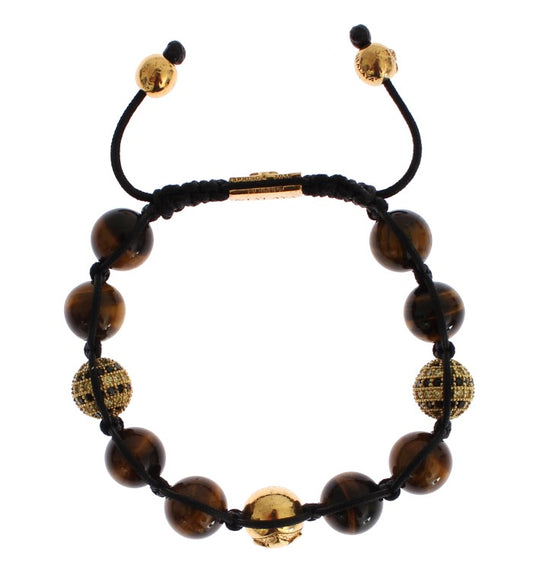 Nialaya Chic Multicolor CZ & Tigers Eye Bracelet - S