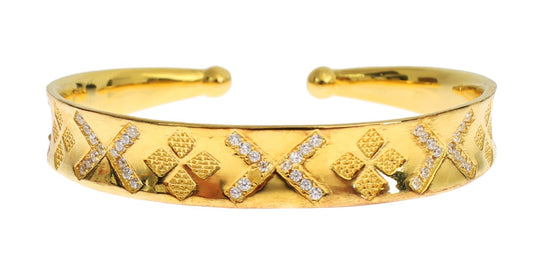 Nialaya Elegant Gold Plated Silver CZ Bracelet - M