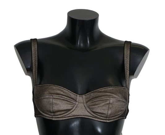 Dolce & Gabbana Elegant Brown Stretch Bra Womens Underwear - IT2 | S