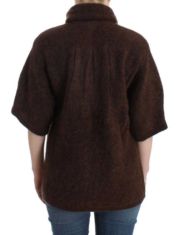 Cavalli Elegant Short Sleeved Brown Cardigan