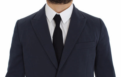 Dolce & Gabbana Elegant Blue Cotton Stretch Blazer Jacket