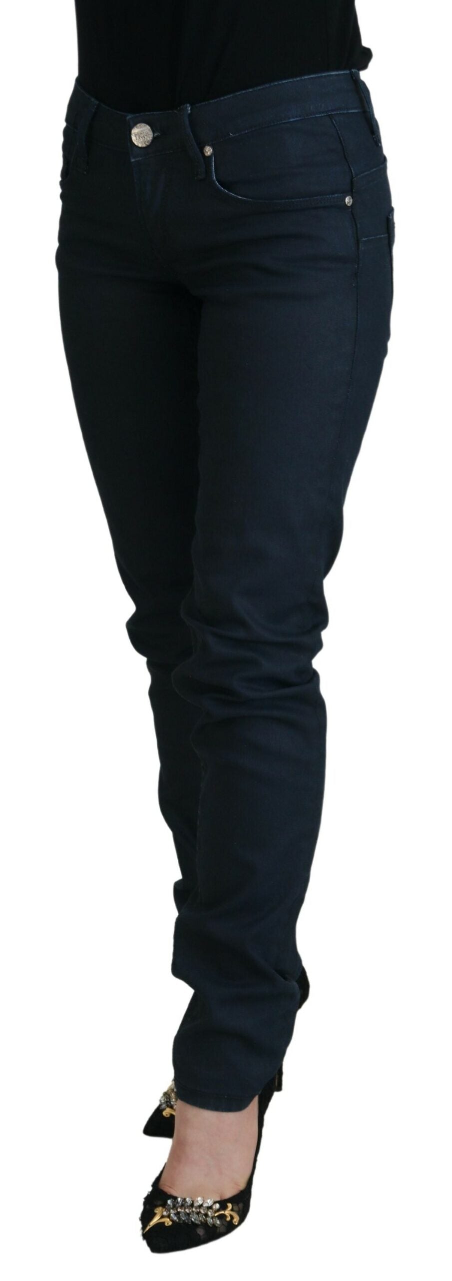 Acht Chic Low Waist Skinny Jeans in Blue - W26