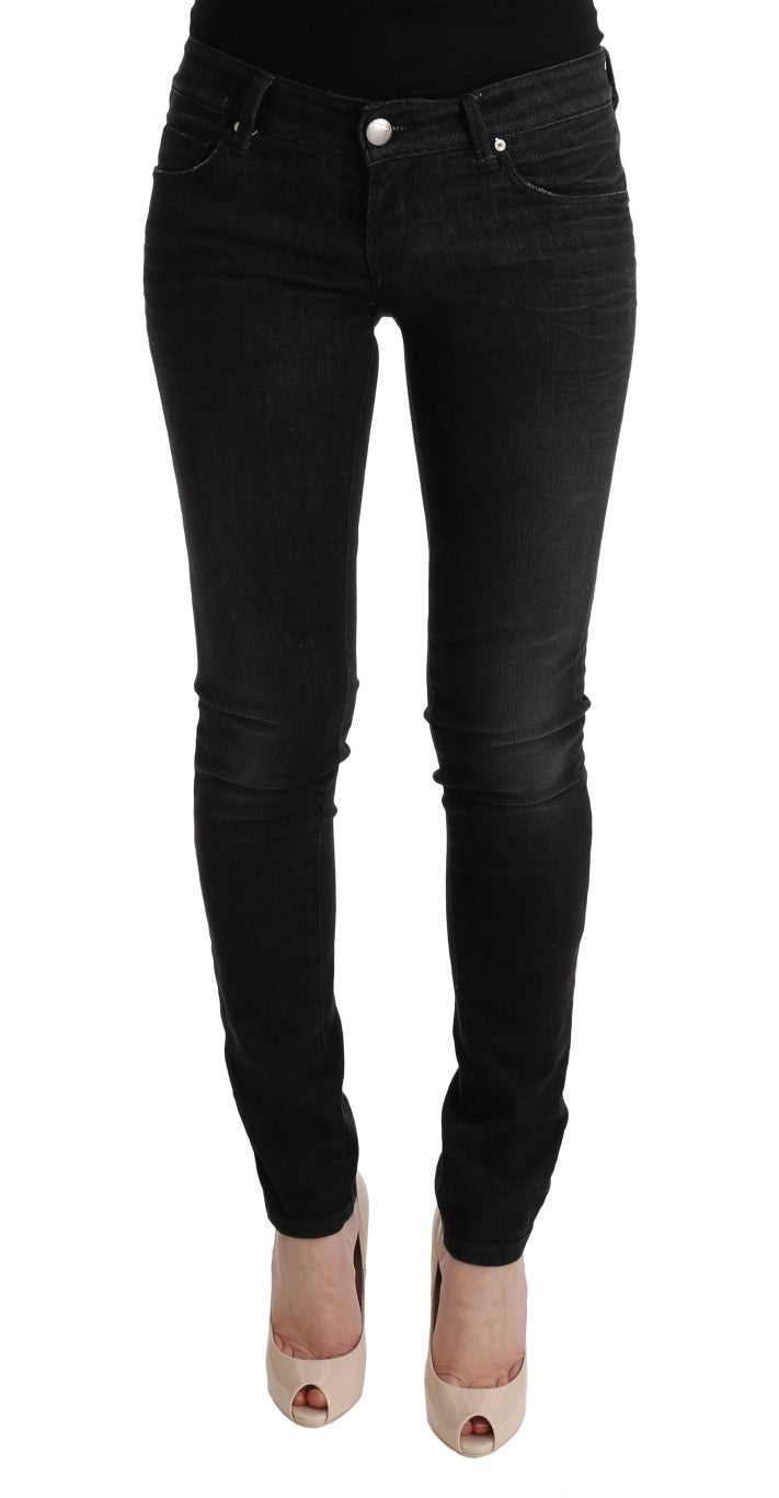 Acht Chic Slim Fit Black Cotton Jeans - W26