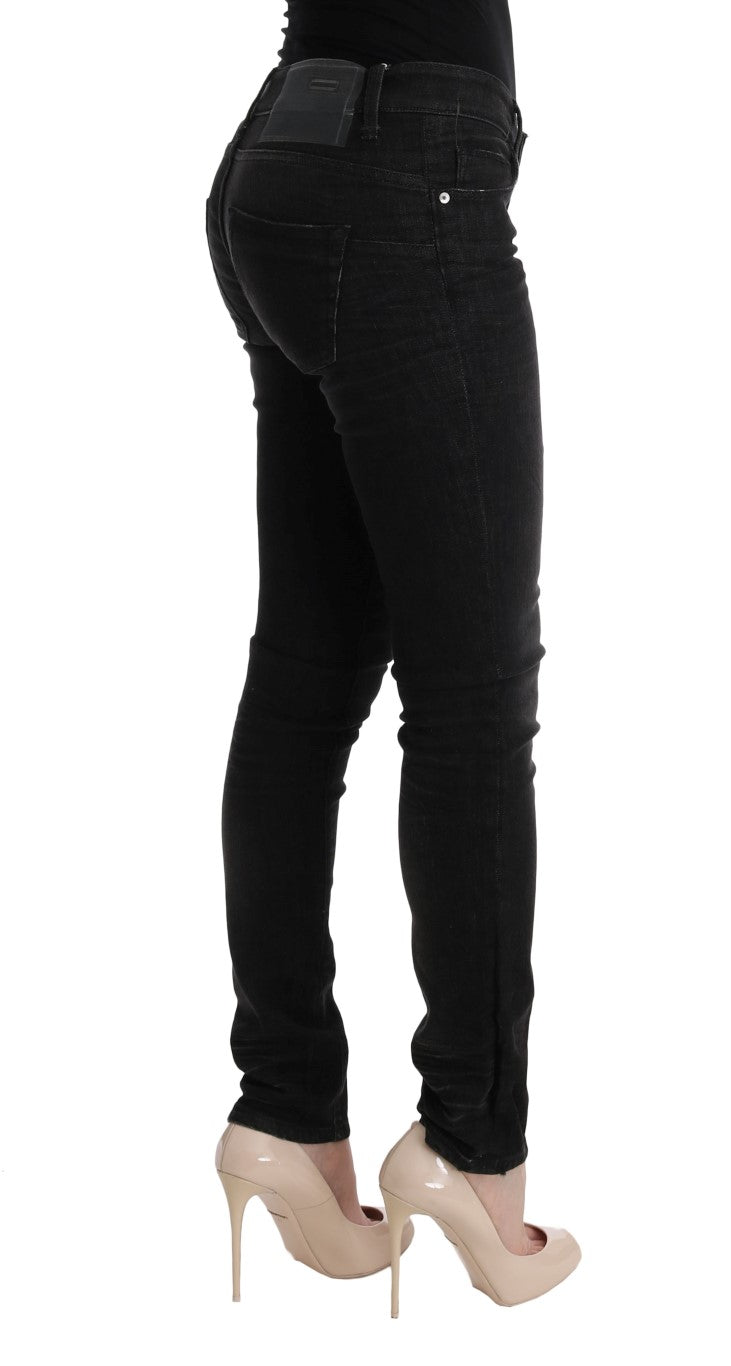 Acht Chic Slim Fit Black Cotton Jeans - W26