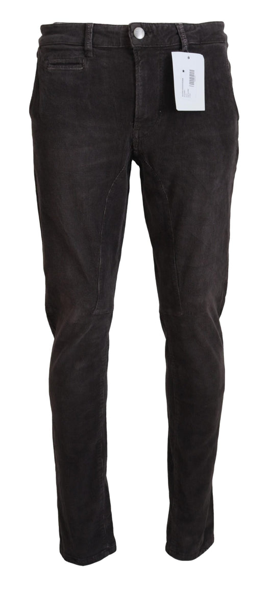 Acht Elegant Corduroy Brown Pants - IT48 | M