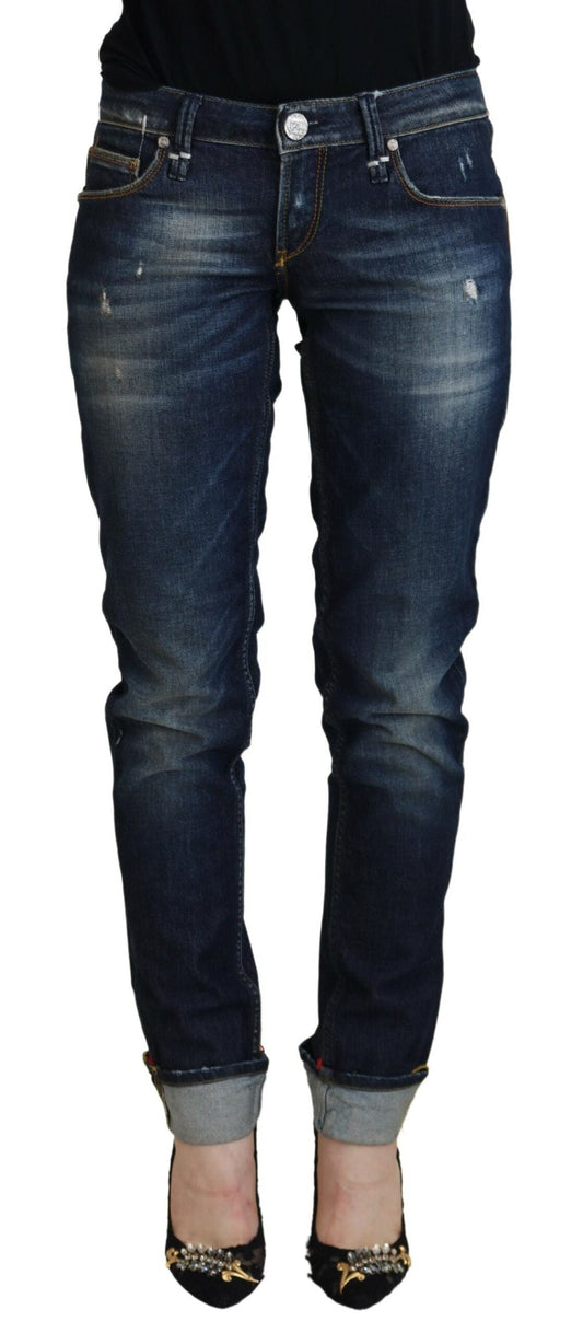 Acht Elegant Slim Fit Low Waist Denim Pants - W26