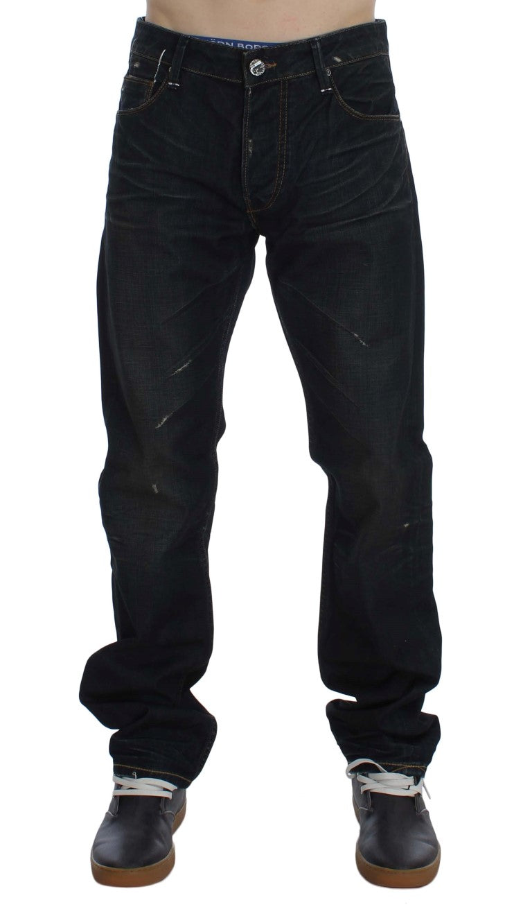 Acht Elegant Straight Fit Dark Blue Jeans - W34