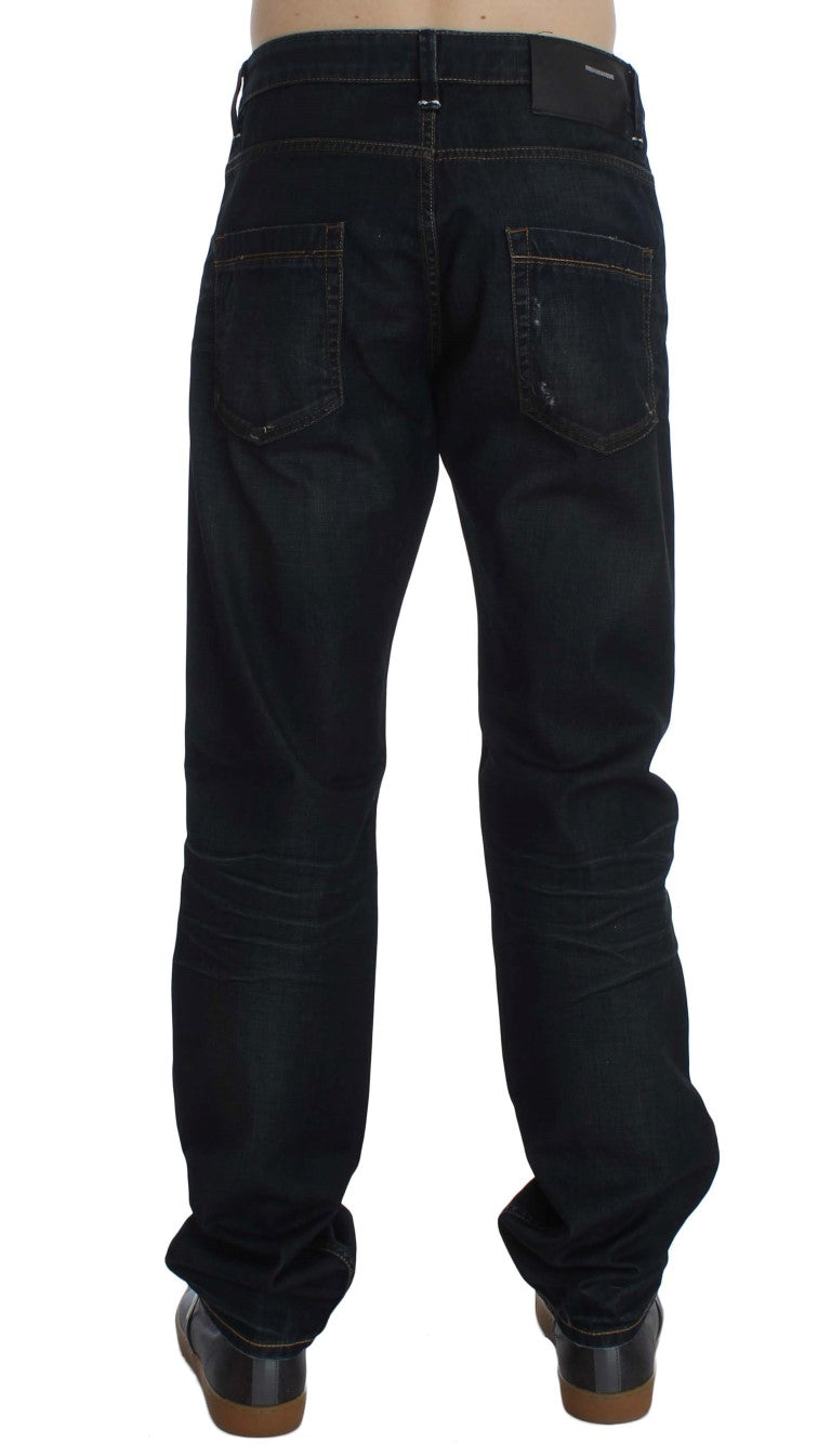 Acht Elegant Straight Fit Dark Blue Jeans - W34