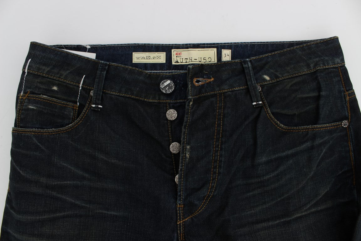 Acht Elegant Straight Fit Dark Blue Jeans - W34