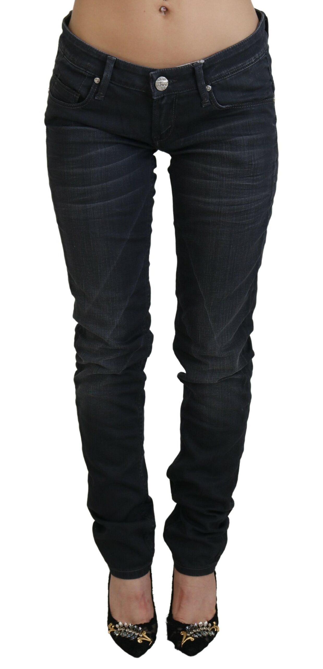 Acht Sleek Black Washed Slim Fit Denim - W26