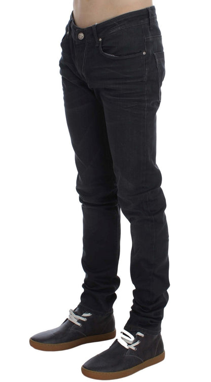 Acht Sleek Gray Slim Fit Men’s Premium Denim - W34