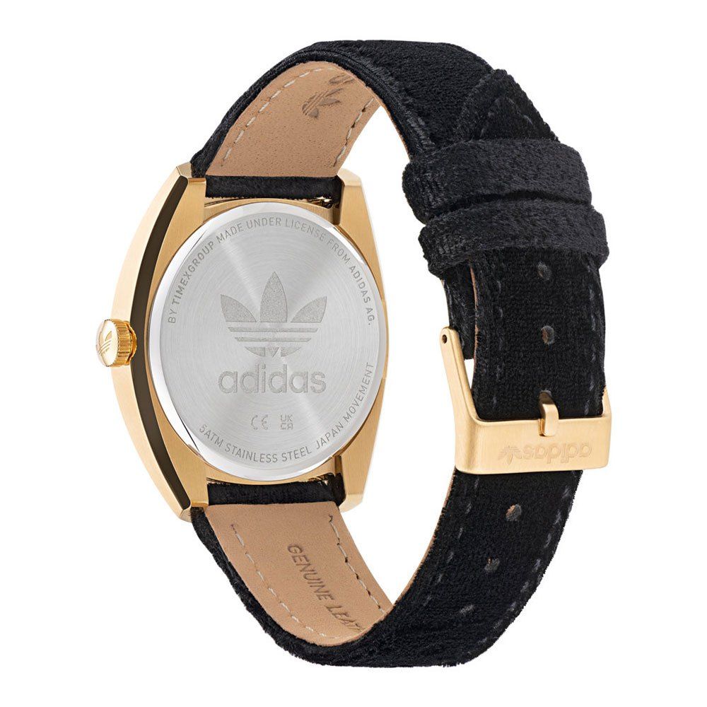 Adidas Black Leather Watch