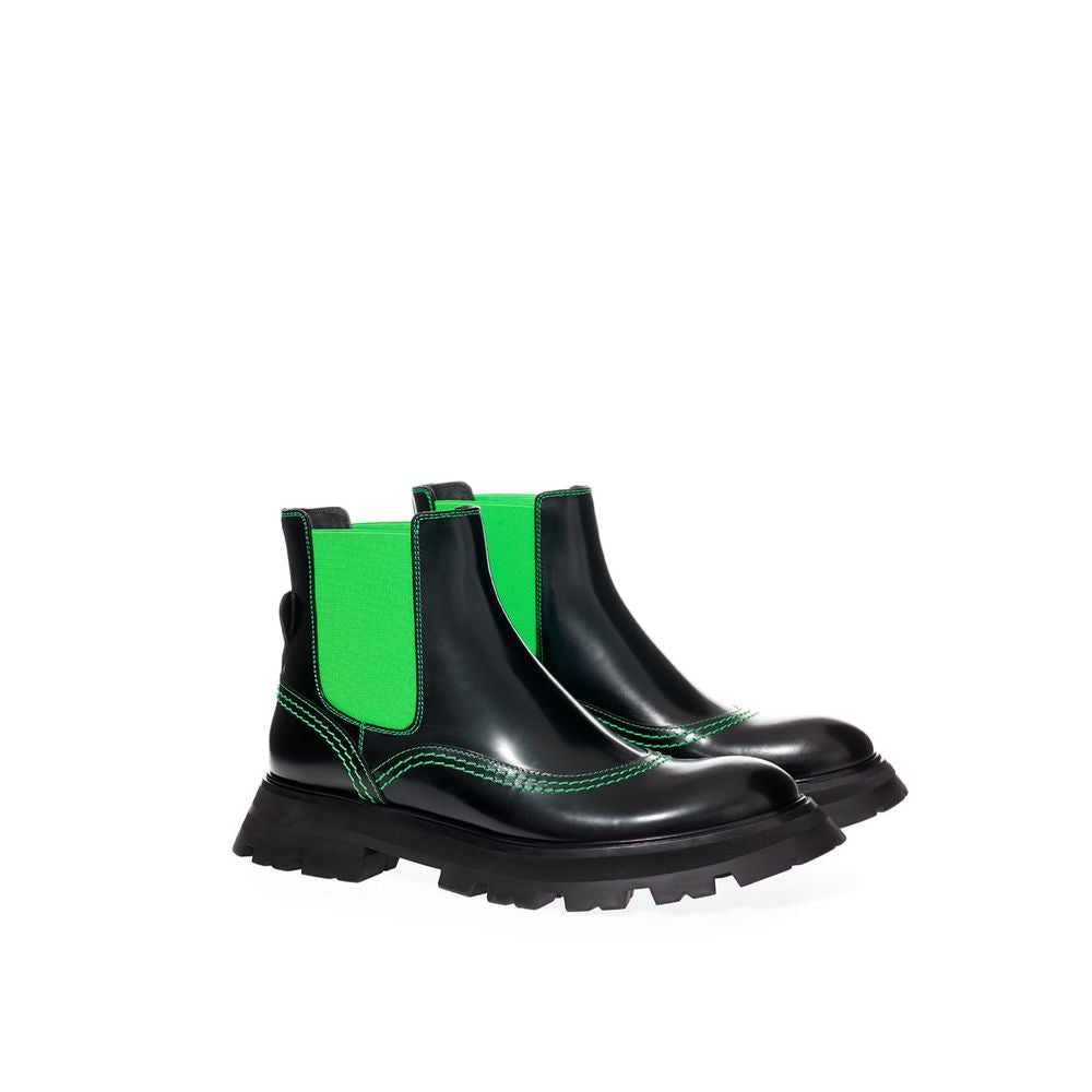 Alexander McQueen Elevate Your Style with Exquisite Multicolor Leather Boots - EU37.5/US7.5