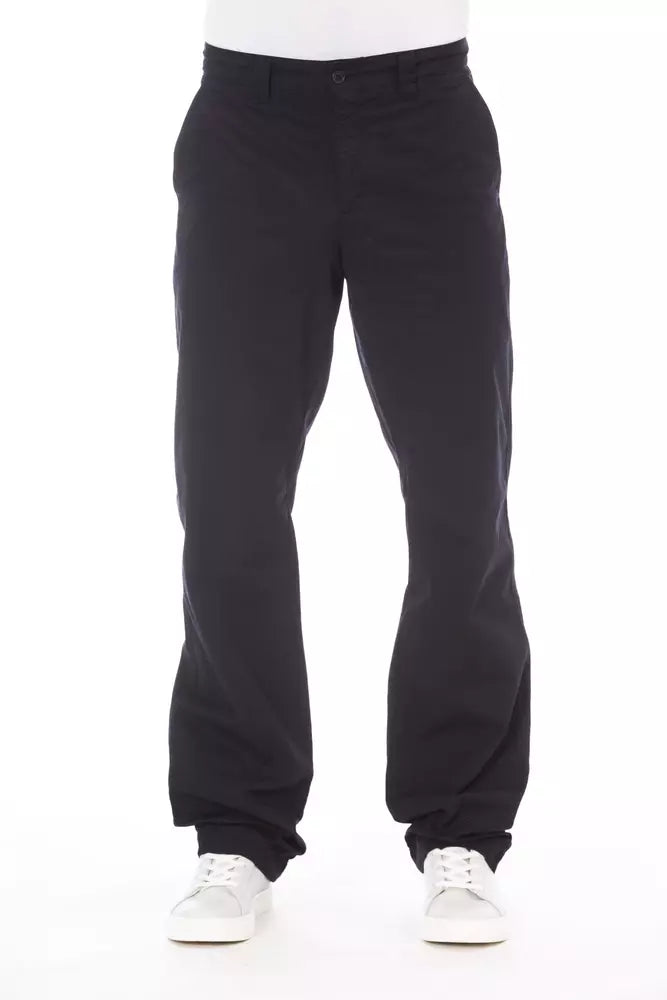 Alpha Studio Blue Cotton Men’s Pant