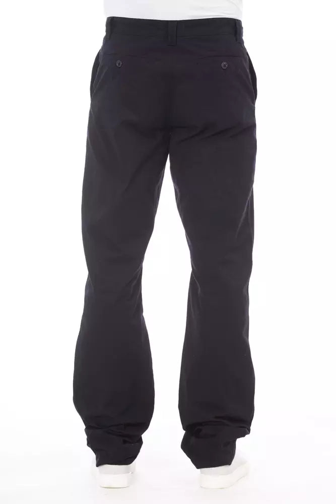 Alpha Studio Blue Cotton Men’s Pant