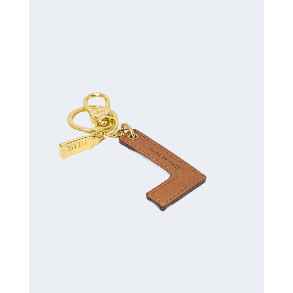 Alviero Martini Prima Classe Beige Leather Keychain