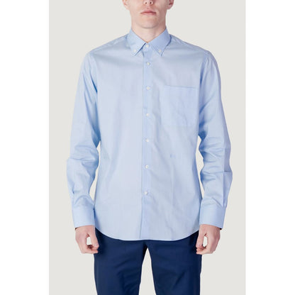 Alviero Martini Prima Classe Blue Cotton Shirt