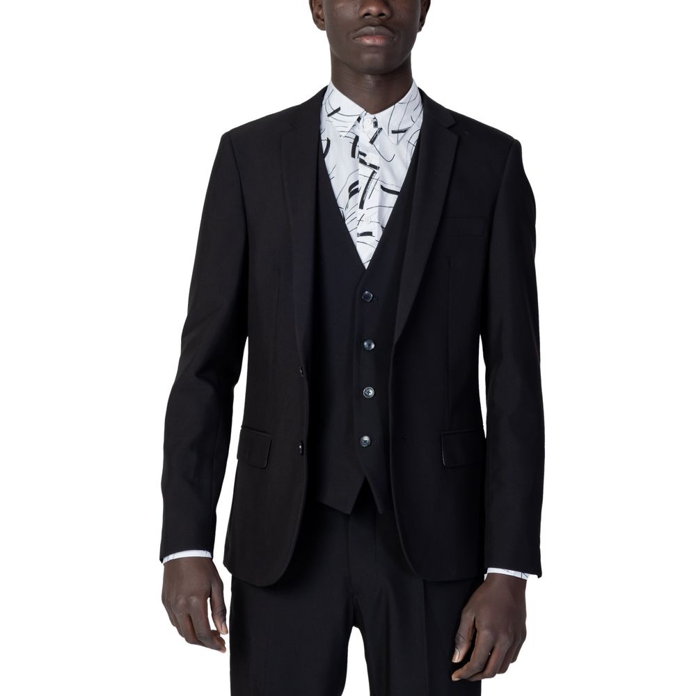 Antony Morato Black Polyester Suit - IT54 | XXL