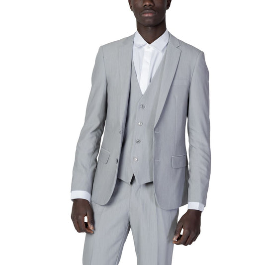 Antony Morato Gray Polyester Suit - IT54 | XXL